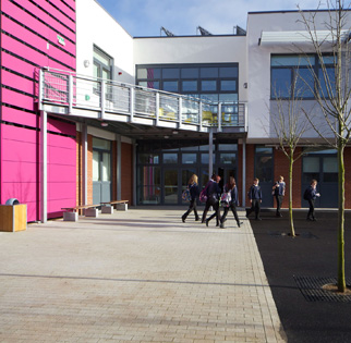 curtain walling for school building